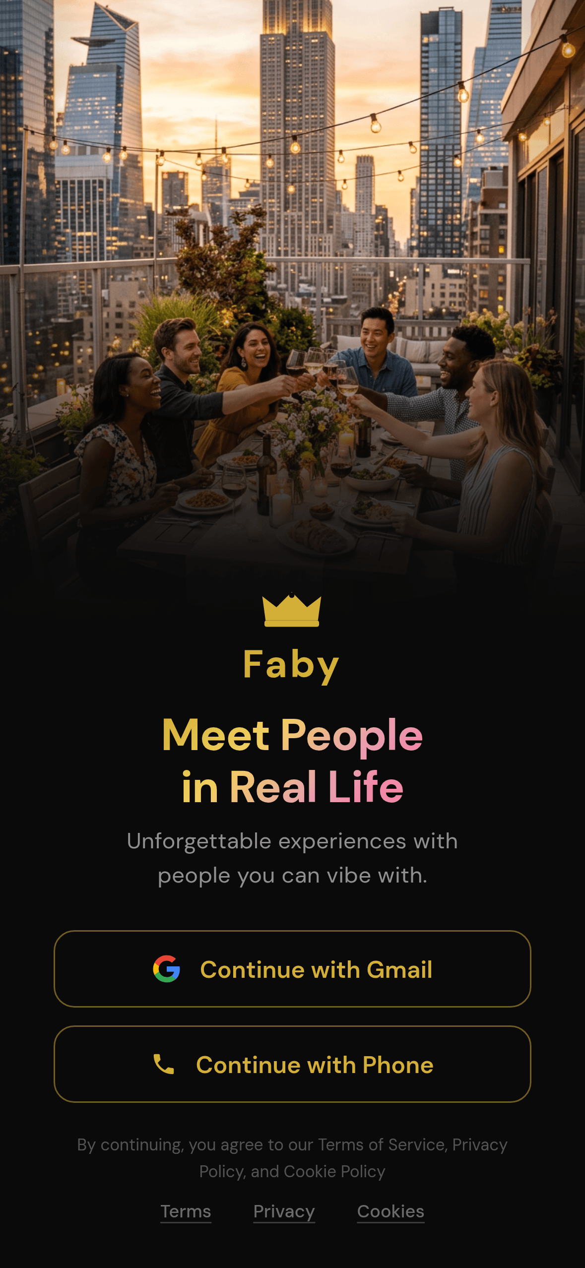 Faby iPhone experience detail screen